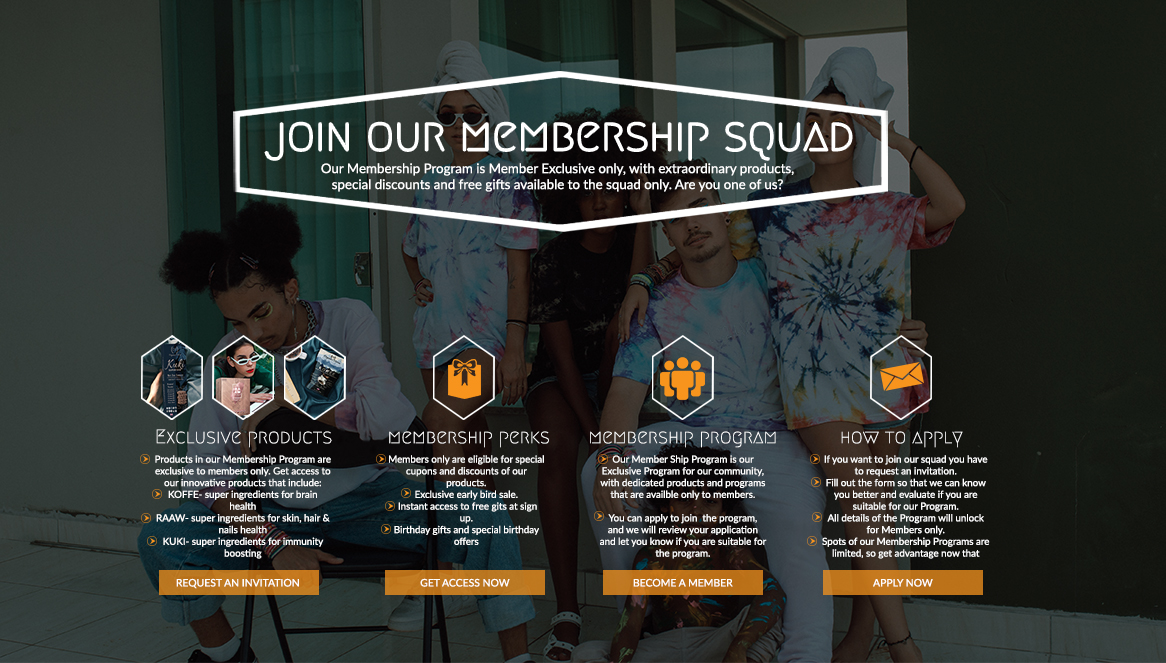 Join Our Membership Program, Click below to join